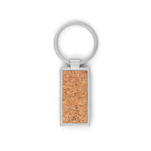 Chaveiro em cortiça e metal.